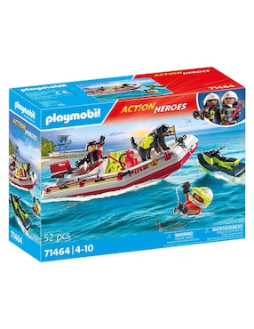 Playmobil Fireboat With Aqua Scooter Fire Brigade 71464 Fire Brigade