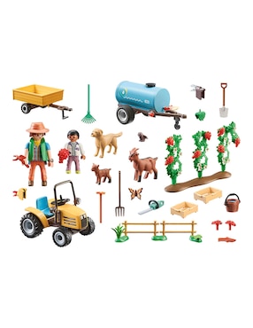 Playmobil Tractor Con Tráiler Y Cisterna 71442