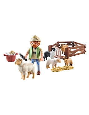 Playmobil Pastor con rebaño de ovejas 71444 Country
