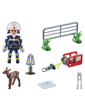 Playmobil Cuerpo De Bomberos De Rescate De Animales