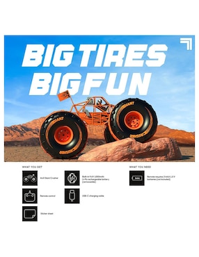 Carro de control remoto Discovery 4 x 4 giant crusher