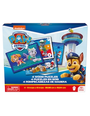 Rompecabezas caricaturas Paw Patrol 4 Pack Cardinal 72 piezas