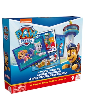 Rompecabezas caricaturas Paw Patrol 4 Pack Cardinal 72 piezas