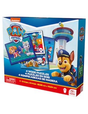 Rompecabezas caricaturas Paw Patrol 4 Pack Cardinal 72 piezas
