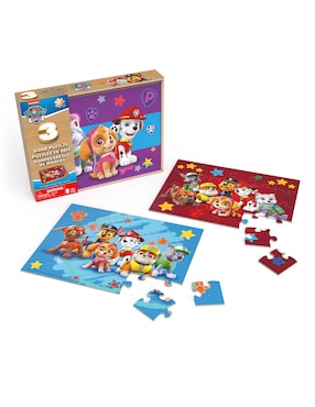 SM Cardinal Rompecabezas Madera Paw Patrol 3 Pack