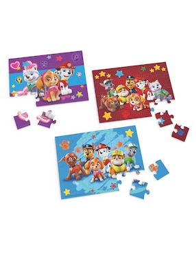 Rompecabezas caricaturas Paw Patrol 3 Pack Cardinal 72 piezas