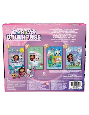Rompecabezas Gabby's Doll House 4 Pack Cardinal 72 piezas