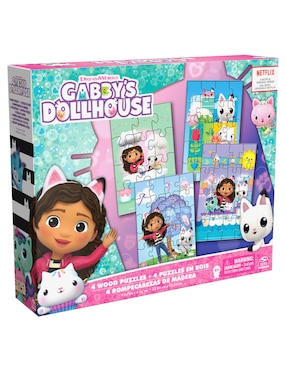 Rompecabezas Gabby's Doll House 4 Pack Cardinal 72 piezas