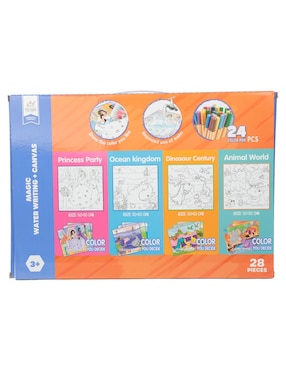 Set Magic Water Writing + Canvas Toy Town