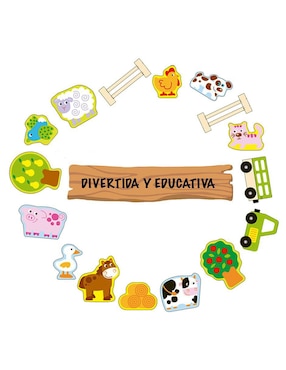 Granja De Juguete Para Niños Con Animales De Madera Magicamente