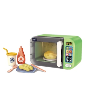 Accesorio De Cocina Juguete Toy Town Microwave Oven Set Con Luz Y Sonido