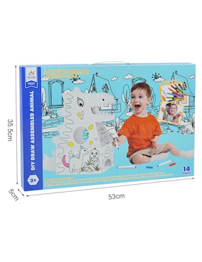 Diy Draw Assembled Animal Toy Town