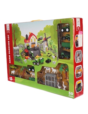 Set de vehículos Toy Town farm parking lot