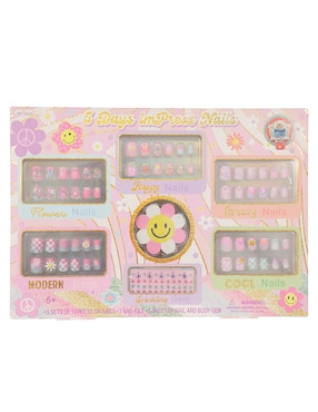 Set uñas postizas juguete Hot Focus Flor Groovy