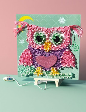 Kit de arte con hilos Owl Knitting Toy Town