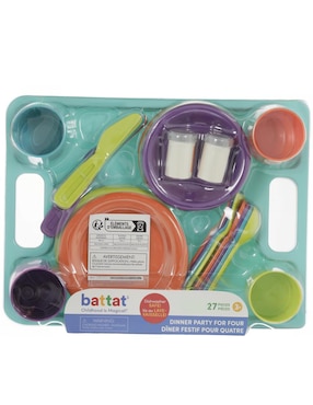 Set Dinner Party For Four Battat juego didáctico infantil unisex