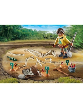 Playmobil Excavación arqueológica con esqueleto de dinosaurio 71527 Dinos