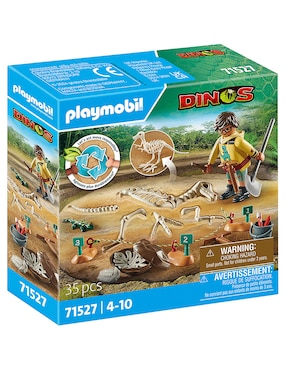 Playmobil Excavación arqueológica con esqueleto de dinosaurio 71527 Dinos