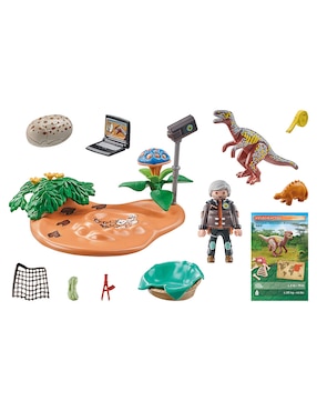 Playmobil Nido De Estegosaurio Con Ladrón De Huevos 71526