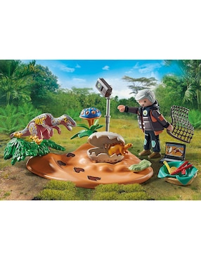 Playmobil Nido de estegosaurio con ladrón de huevos 71526 Dinos