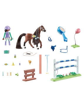 Playmobil Salto De Caballos Con Zoe Y Blaze 71355