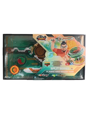 Set trompos de batalla Flaming Wind Dragon Tiger Alpha
