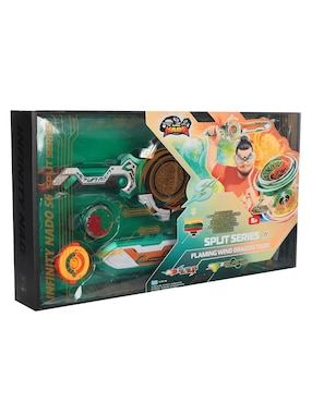 Set trompos de batalla Flaming Wind Dragon Tiger Alpha