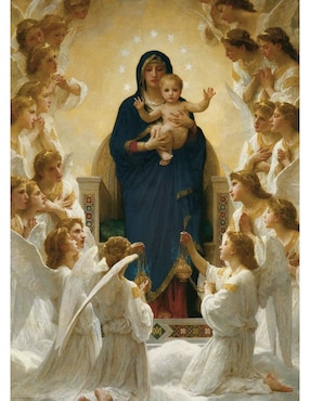 Rompecabezas Bouguereau: Virgen Con Ángeles Eurographics 1000 piezas