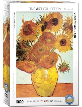 Rompecabezas Van Gogh: Doce Girasoles Eurographics 1000 Piezas