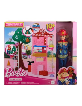 Set muñecas Barbie Juego bombera