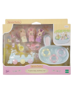 Set Muñecas Sylvanian Families Triplets Baby Bathtime Set