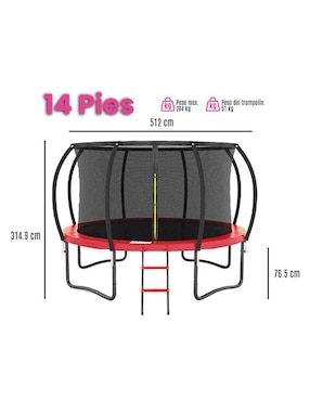 Trampolín Level Kids Pumpkin 14 ft