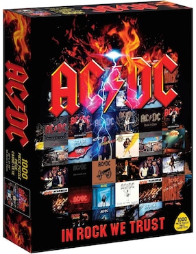 Rompecabezas AC/DC In Rock We Trust Road Crates 1000 piezas