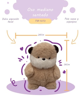 Peluche de Oso Regaluches de 36 cm