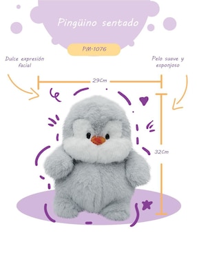 Peluche de Pingüino Regaluches de 32 cm