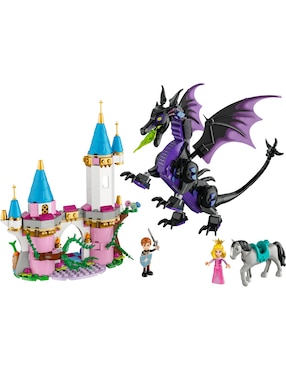 Lego Disney Animation Maleficent's Dragon Form and Aurora's Castle 43240