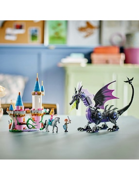 Lego Disney Animation Maleficent's Dragon Form and Aurora's Castle 43240