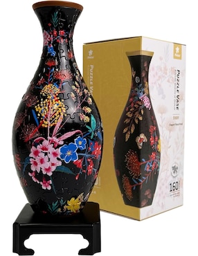 Rompecabezas Jarrón Floral Negro Pintoo 160 piezas