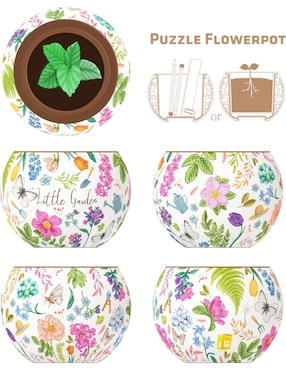Rompecabezas Mi Pequeño Jardin (Maceta) Pintoo 80 piezas