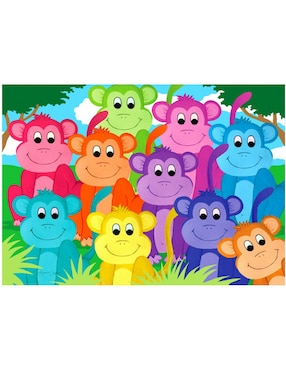 Rompecabezas Monos Arcoíris Enjoy Puzzle 1000 piezas