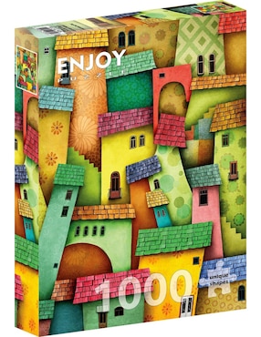 Rompecabezas Casas Alegres Enjoy Puzzle 1000 Piezas