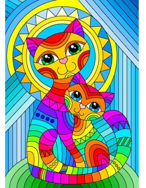 Rompecabezas Gato y Gatito Inseparables Enjoy Puzzle 1000 piezas