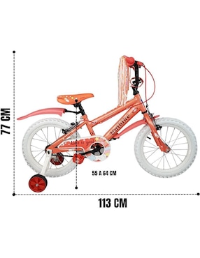 Bicicleta infantil The Baby Shop rodada 16 rainbow para niña
