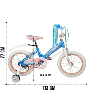 Bicicleta infantil The Baby Shop rodada 16 game para niña