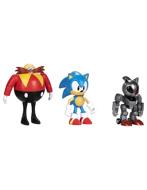 Set figuras acción articulada Sonic Dr. Eggman, Mecha Sonic y Sonic collectors Jakks Pacific