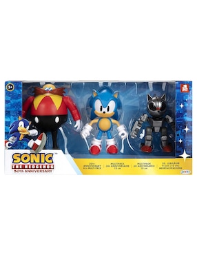 Set figuras acción articulada Sonic Dr. Eggman, Mecha Sonic y Sonic collectors Jakks Pacific