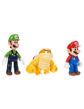Set figuras acción articulada Super Mario Mario, Boom Boom, Luigi collectors Jakks Pacific