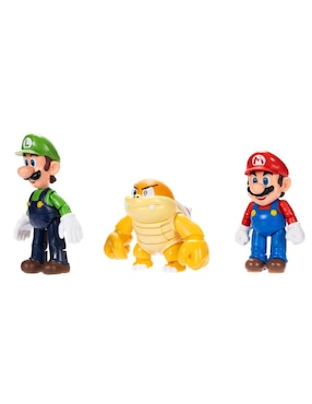 Set figuras acción articulada Super Mario Mario, Boom Boom, Luigi collectors Jakks Pacific