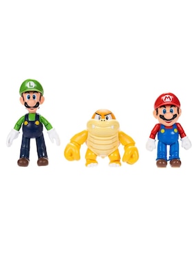Set figuras acción articulada Super Mario Mario, Boom Boom, Luigi collectors Jakks Pacific