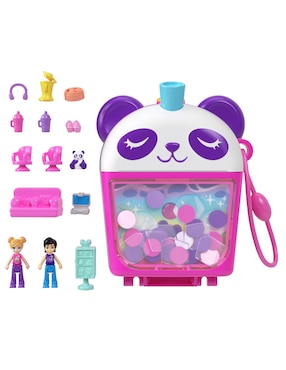 Set Compacto Mundo Sorpresa Pandita Día De Té Polly Pocket Mattel